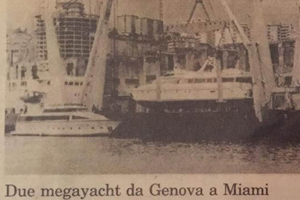 Deux méga yachts de Gênes à Miami
